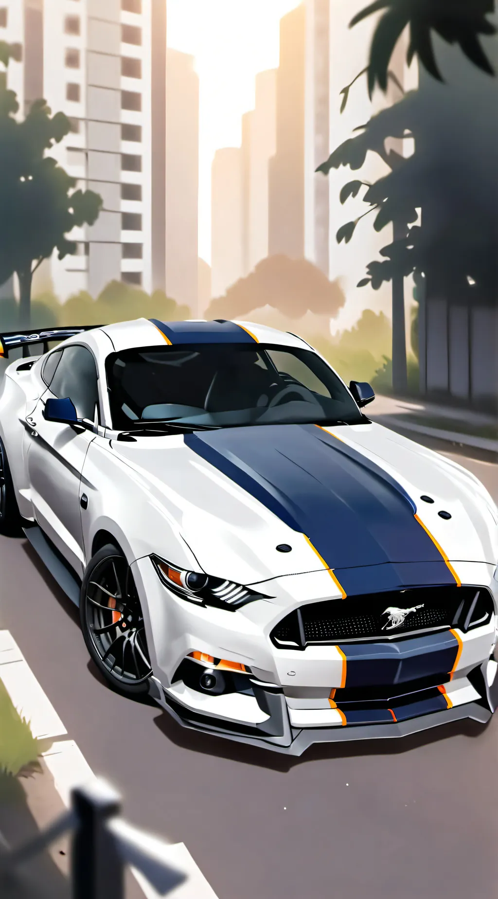 ai character: Mustang background