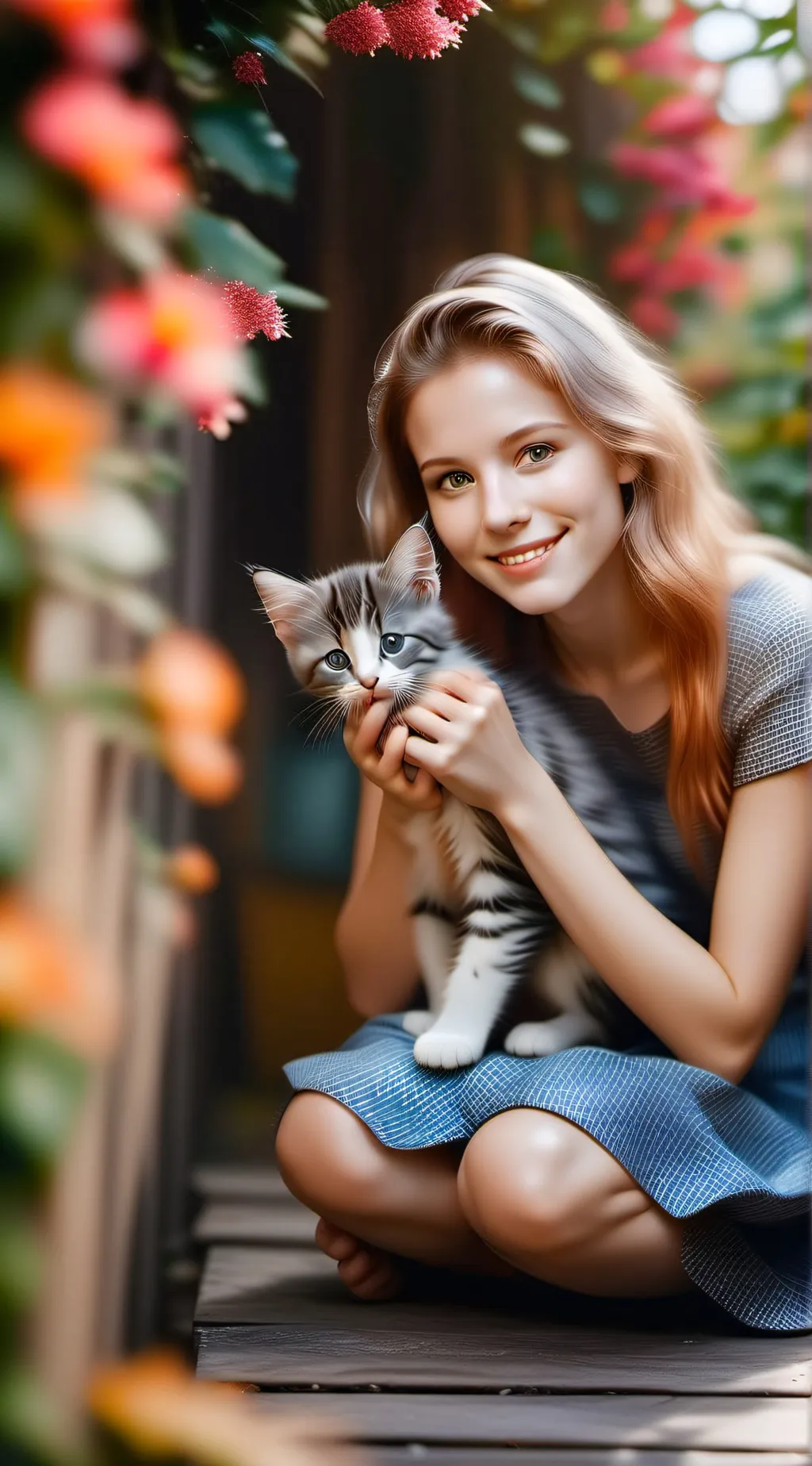 ai character: Cat kitten background