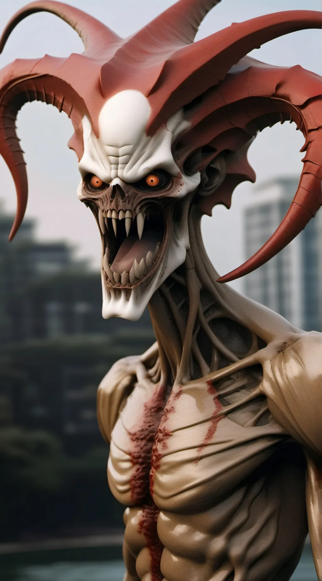 ai character: Siren head background