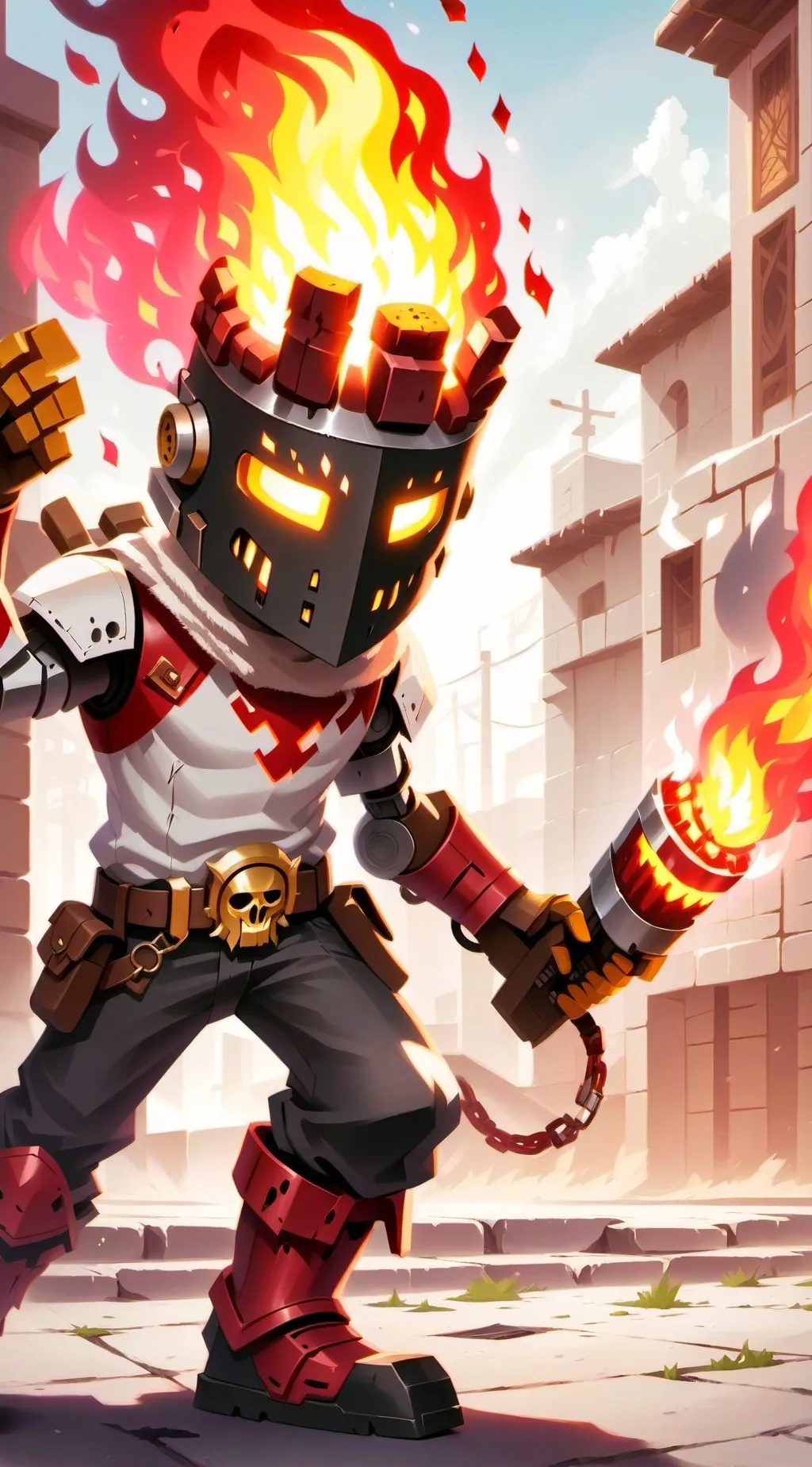 ai character: pyro background