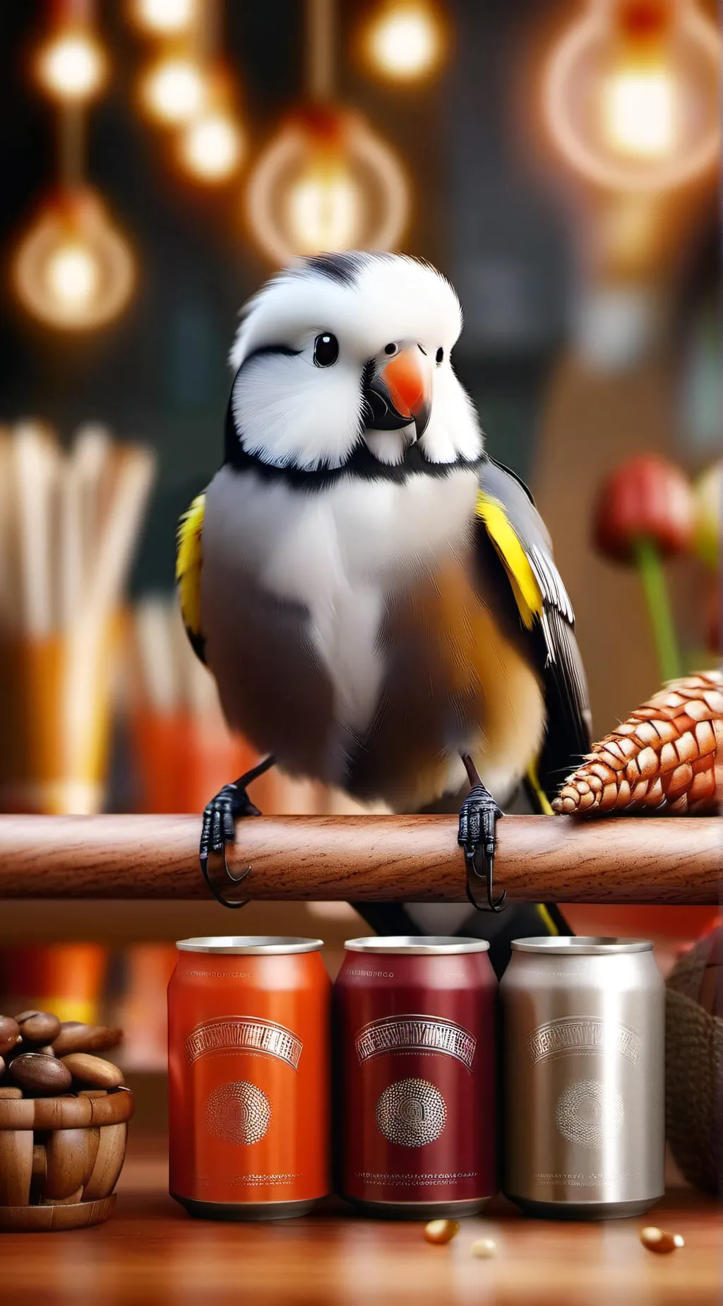 ai character: parrot  background