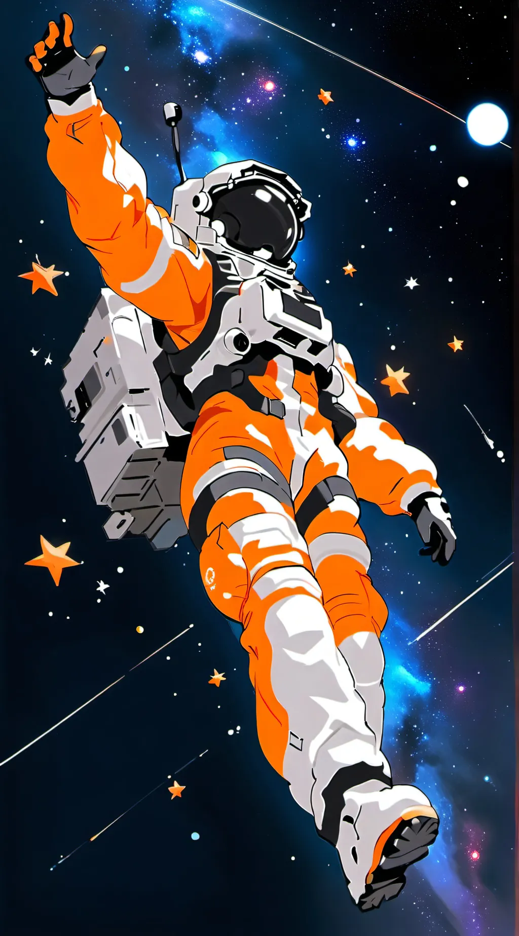 ai character: orange (among us) background