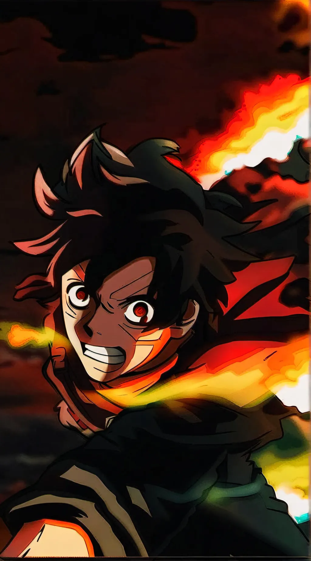 ai character: Tanjiro kamado background