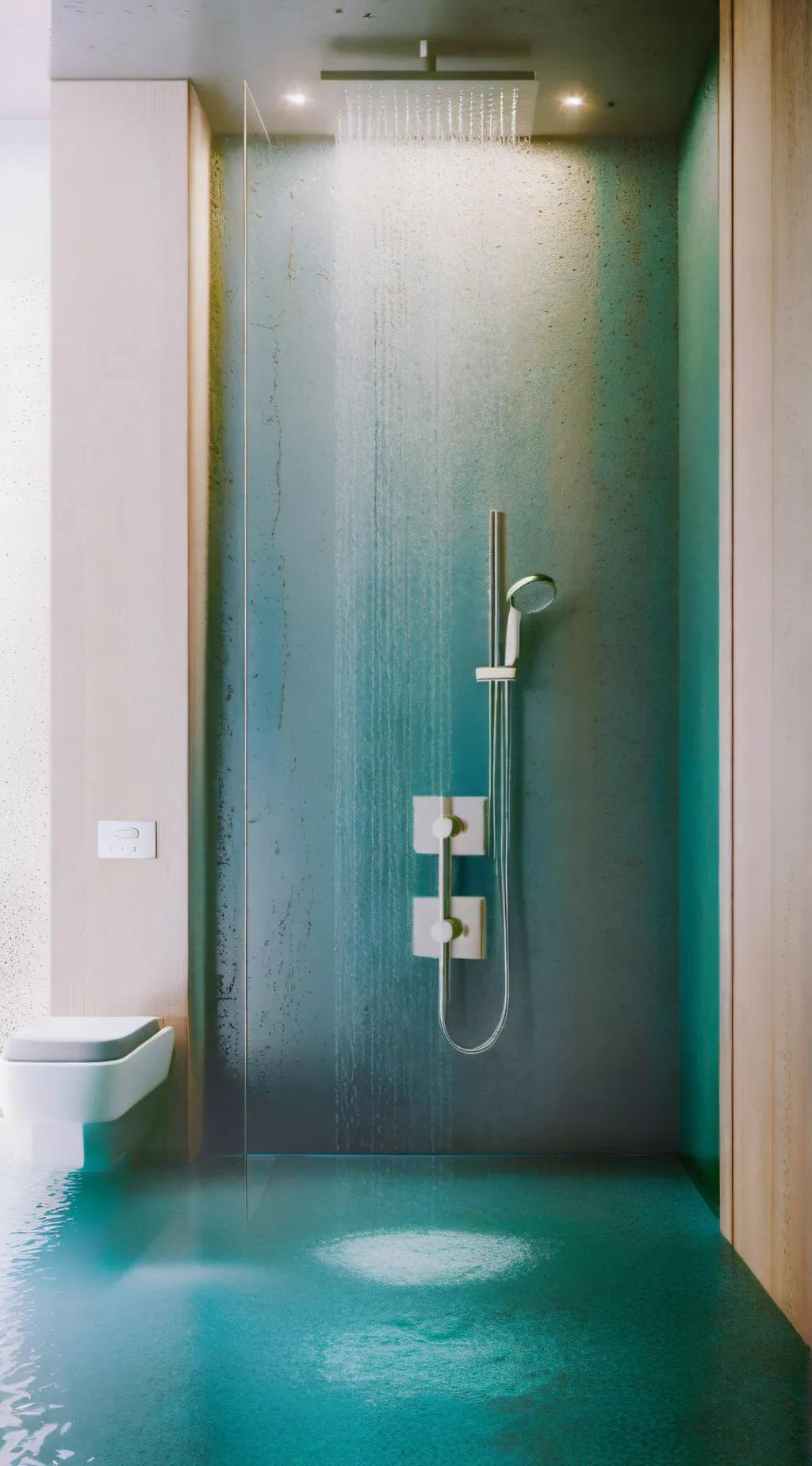 ai character: The shower in your background