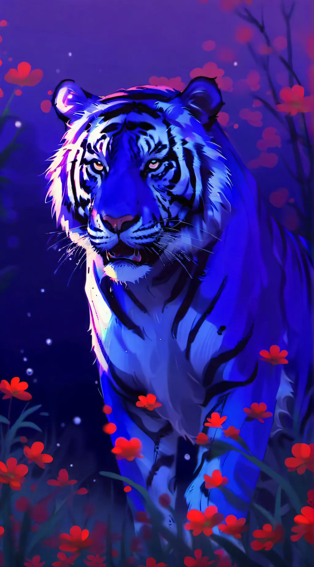 ai character: GAY BLUE TIGER background