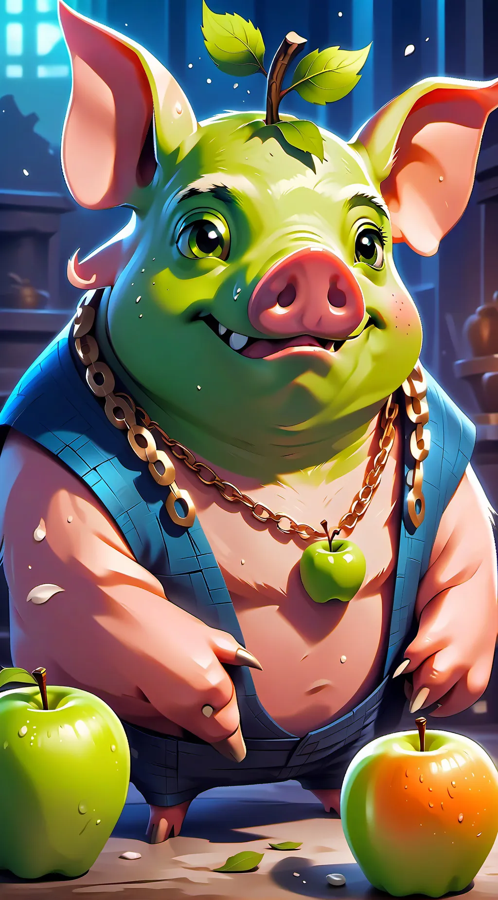ai character: Icky Piggy background