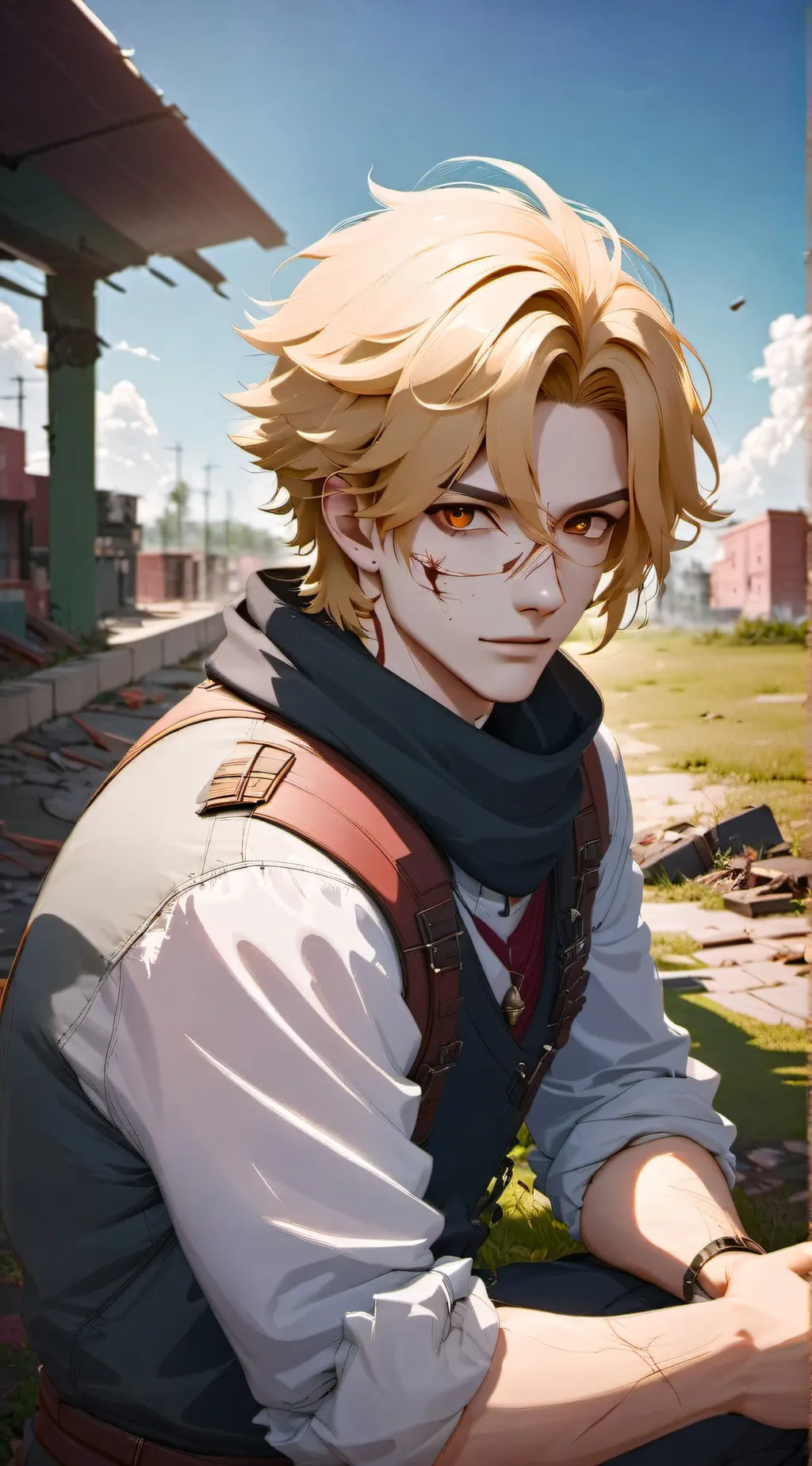 ai character: Ace Cardigan background