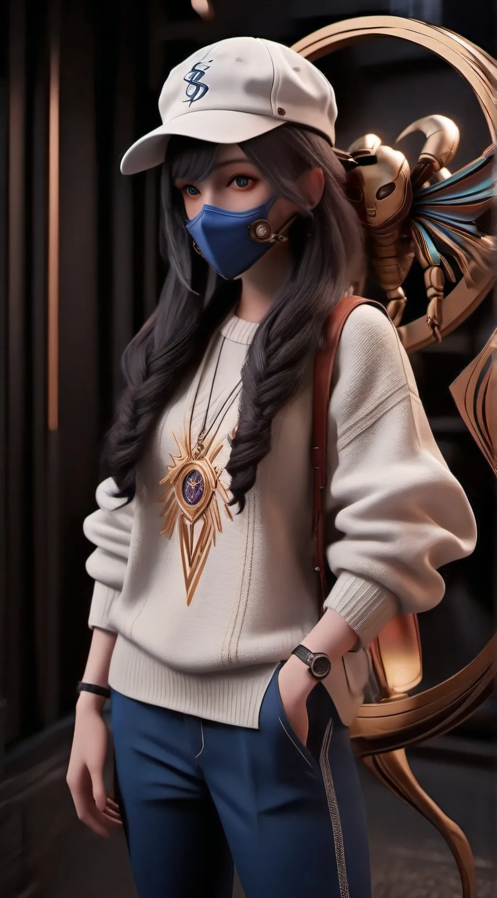 ai character: Luna background