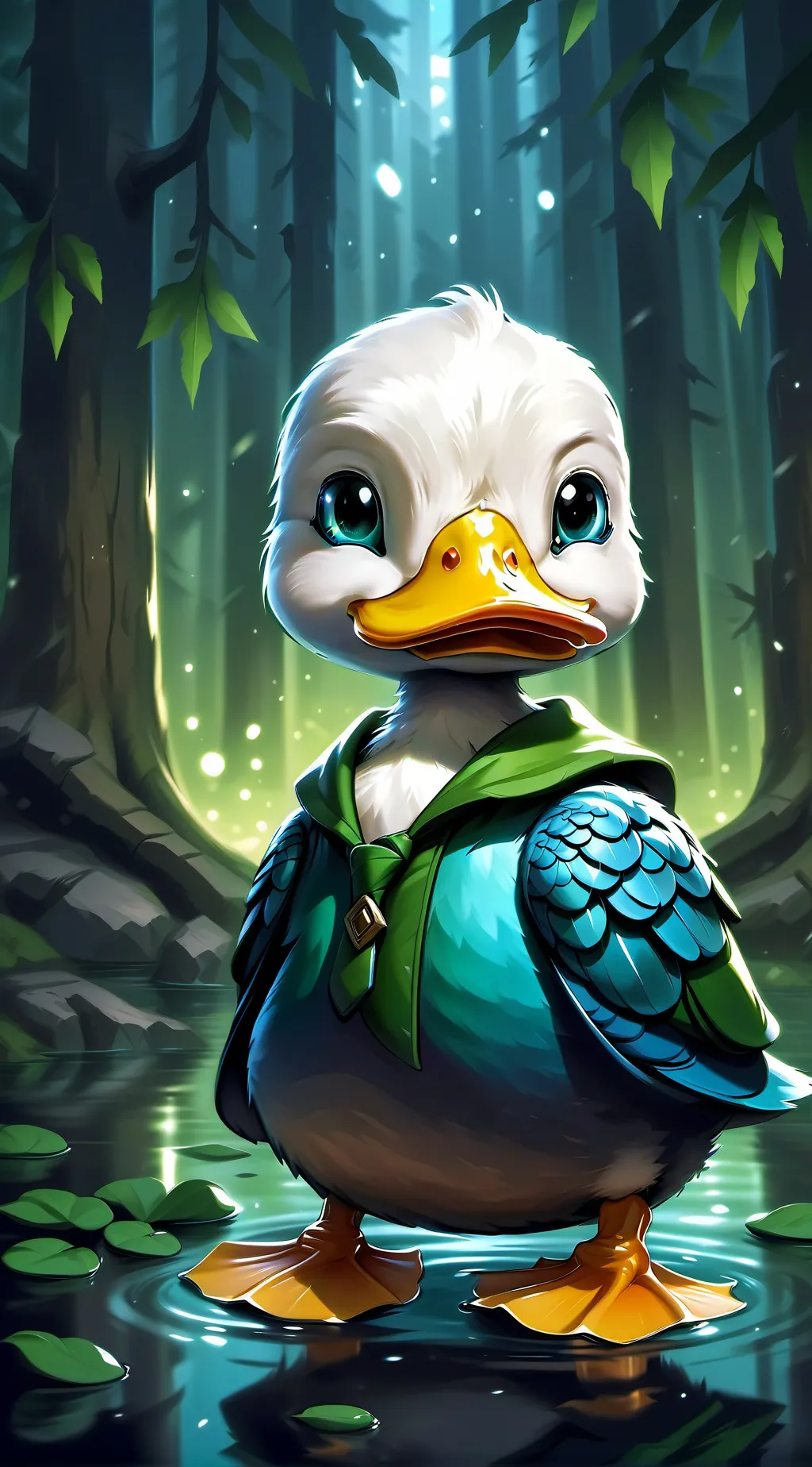 ai character: duck background