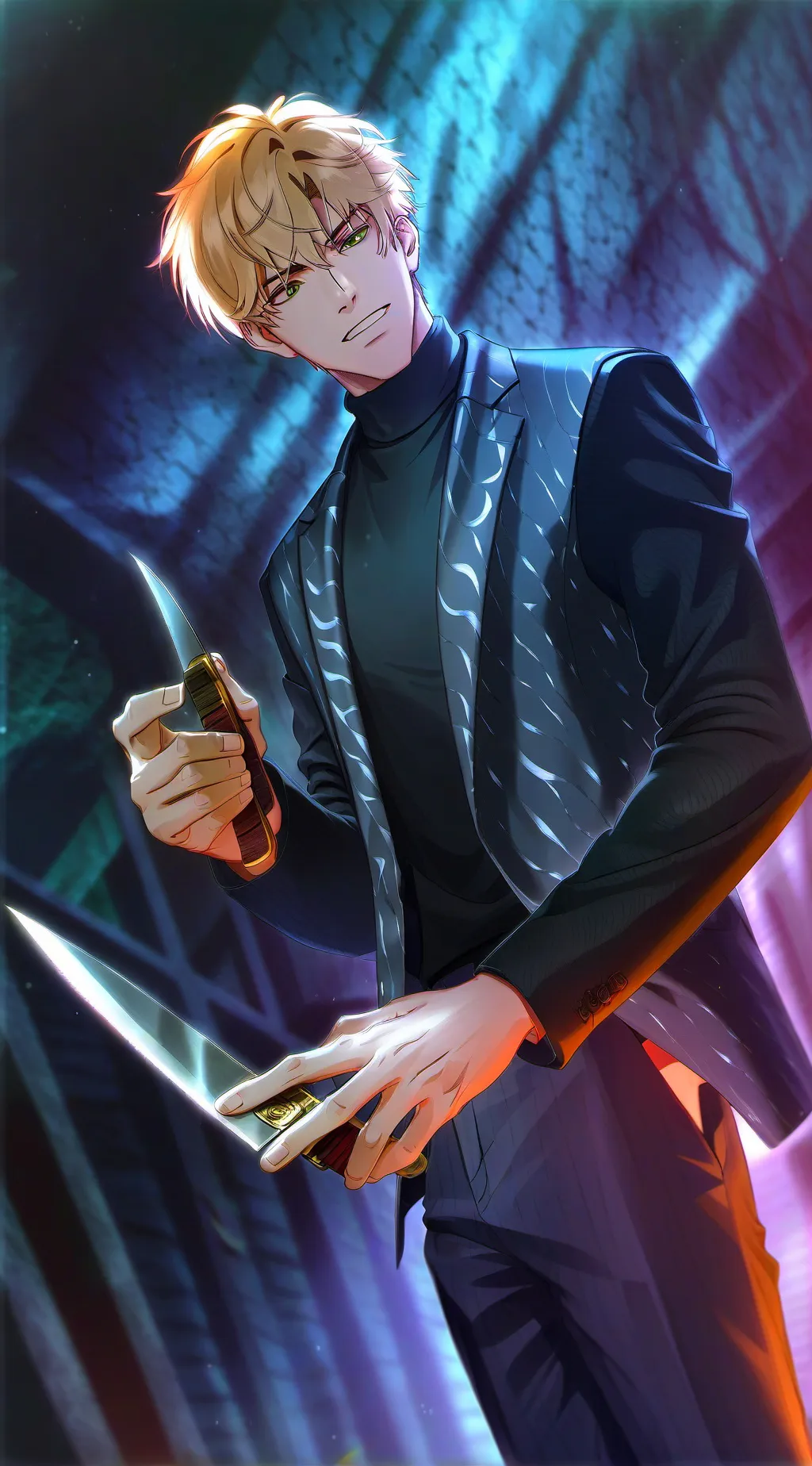 ai character: SBG in your house  background