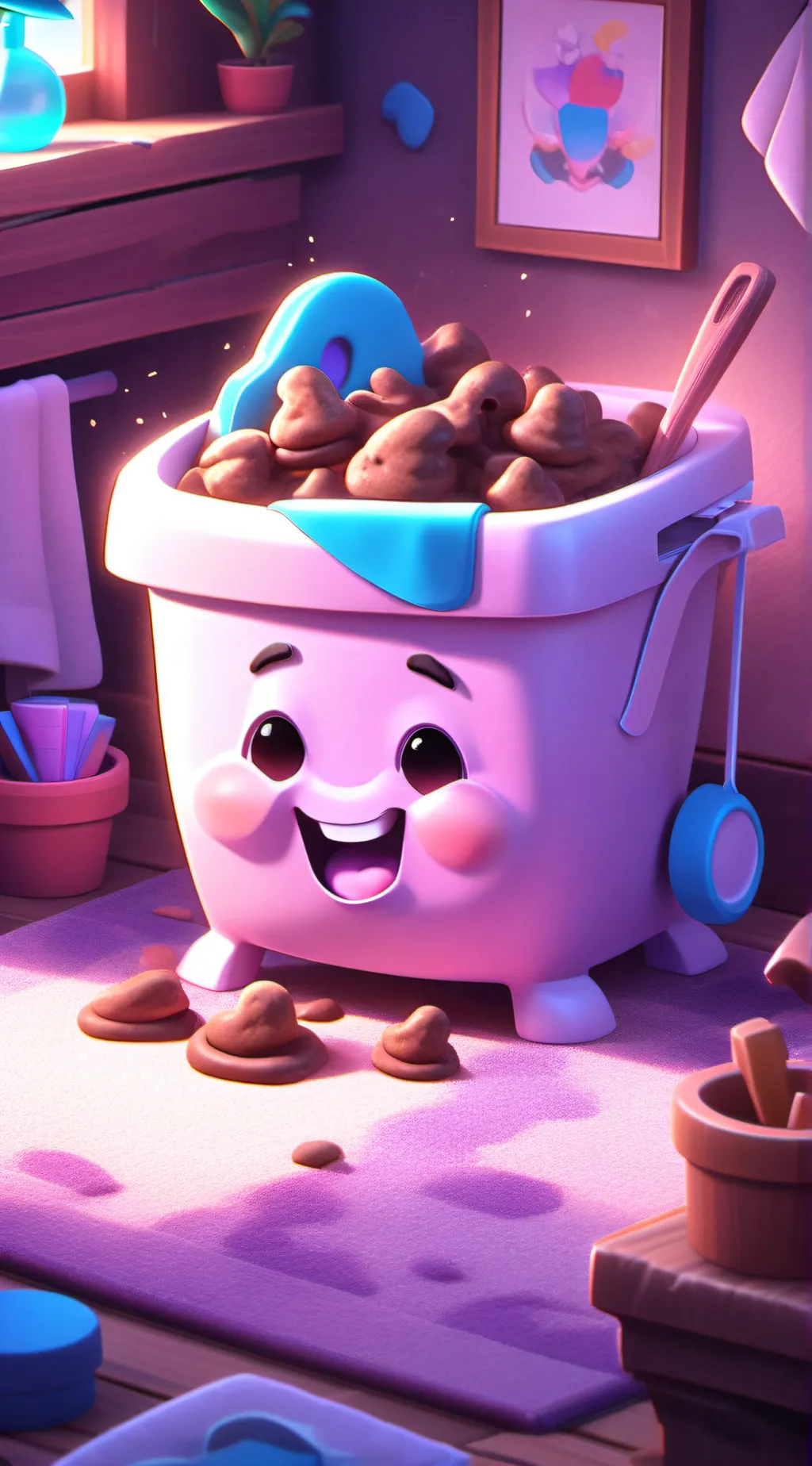 ai character: shit background