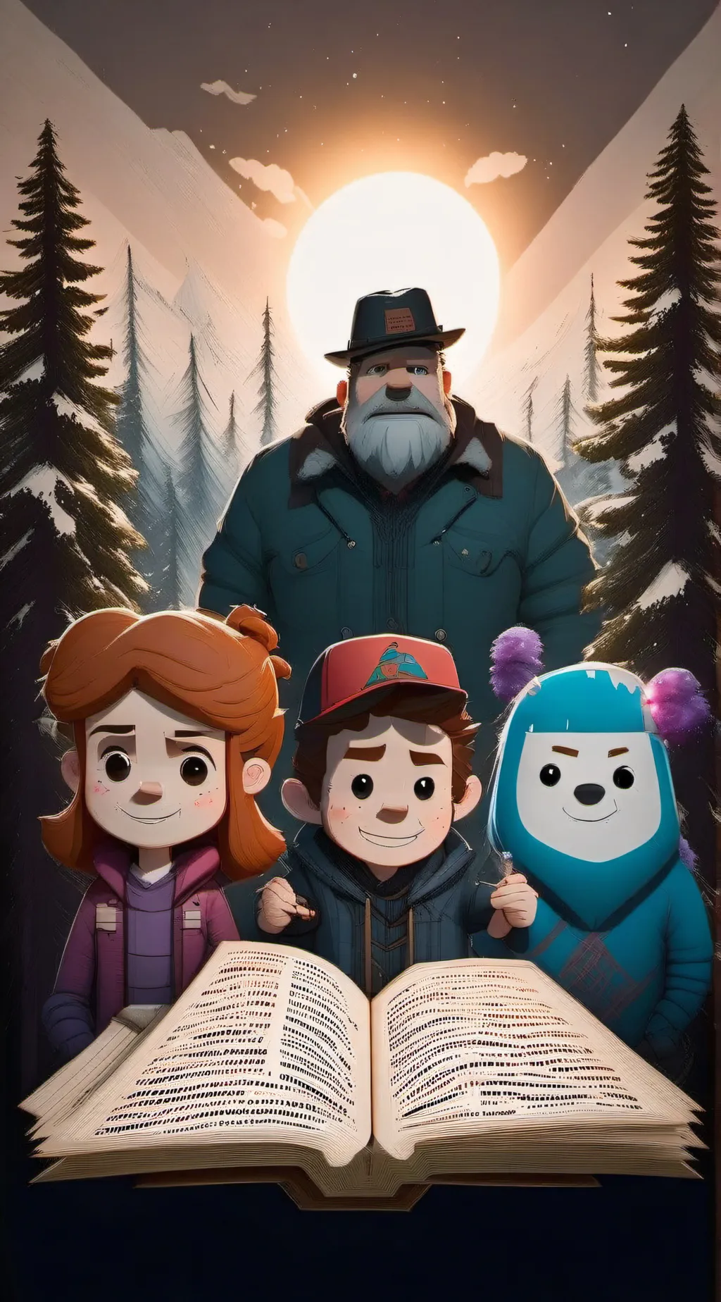 ai character: gravity falls background