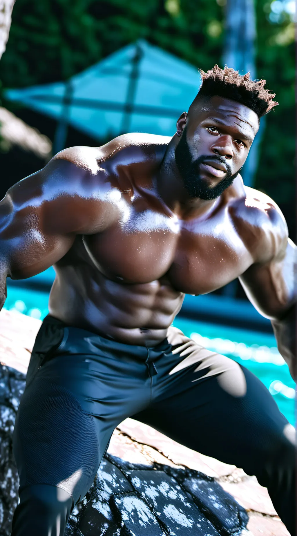 ai character: Shack background