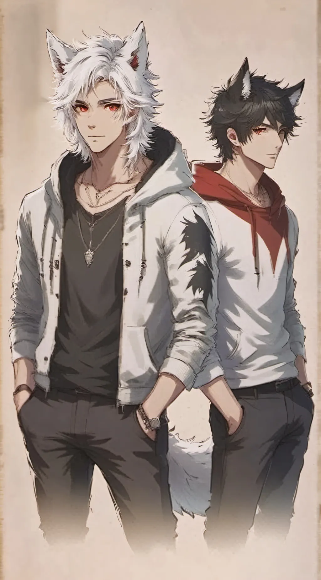 ai character: Zayn and Zach  background