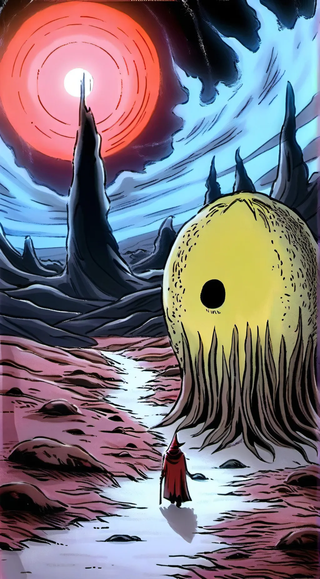 ai character: very scary lemon background