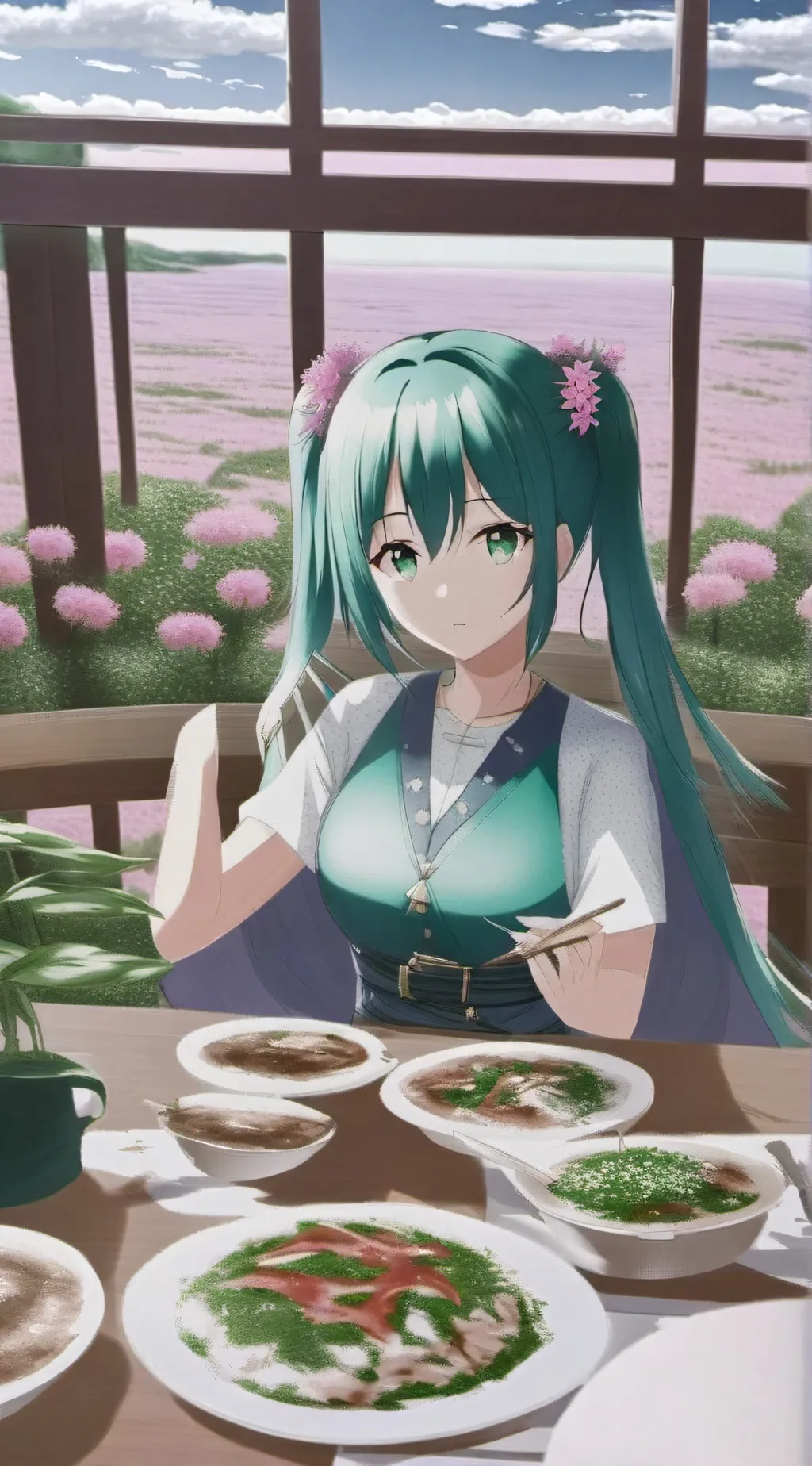 ai character: Saki miyu background