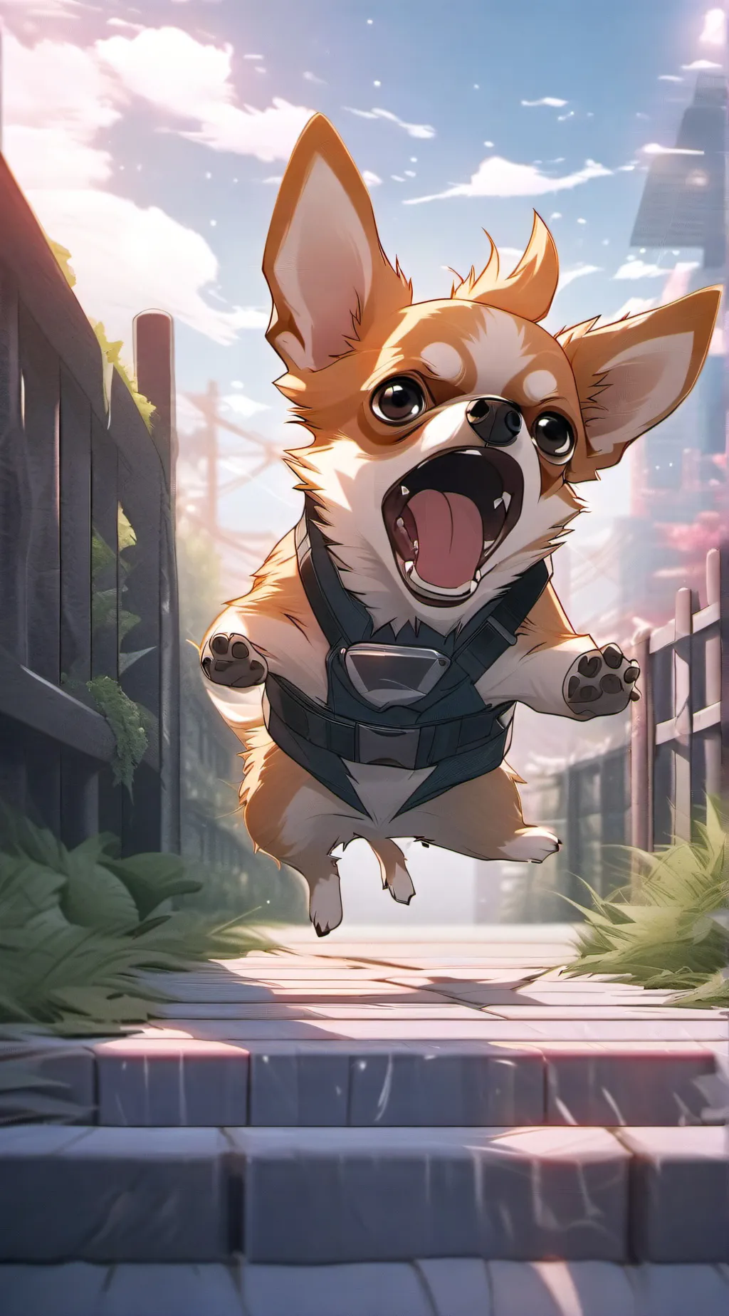 ai character: Ultrahyper pup background