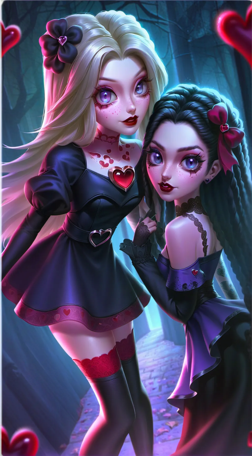 ai character: lily and ellie background