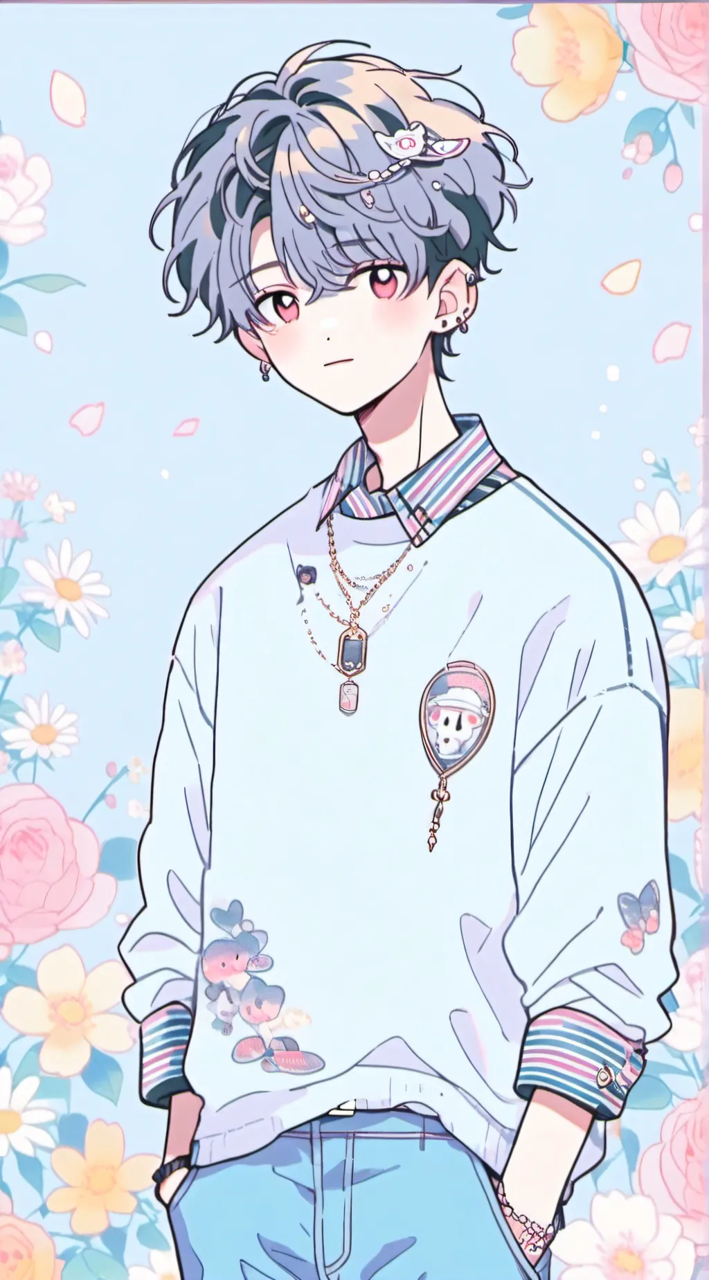 ai character: Clay background