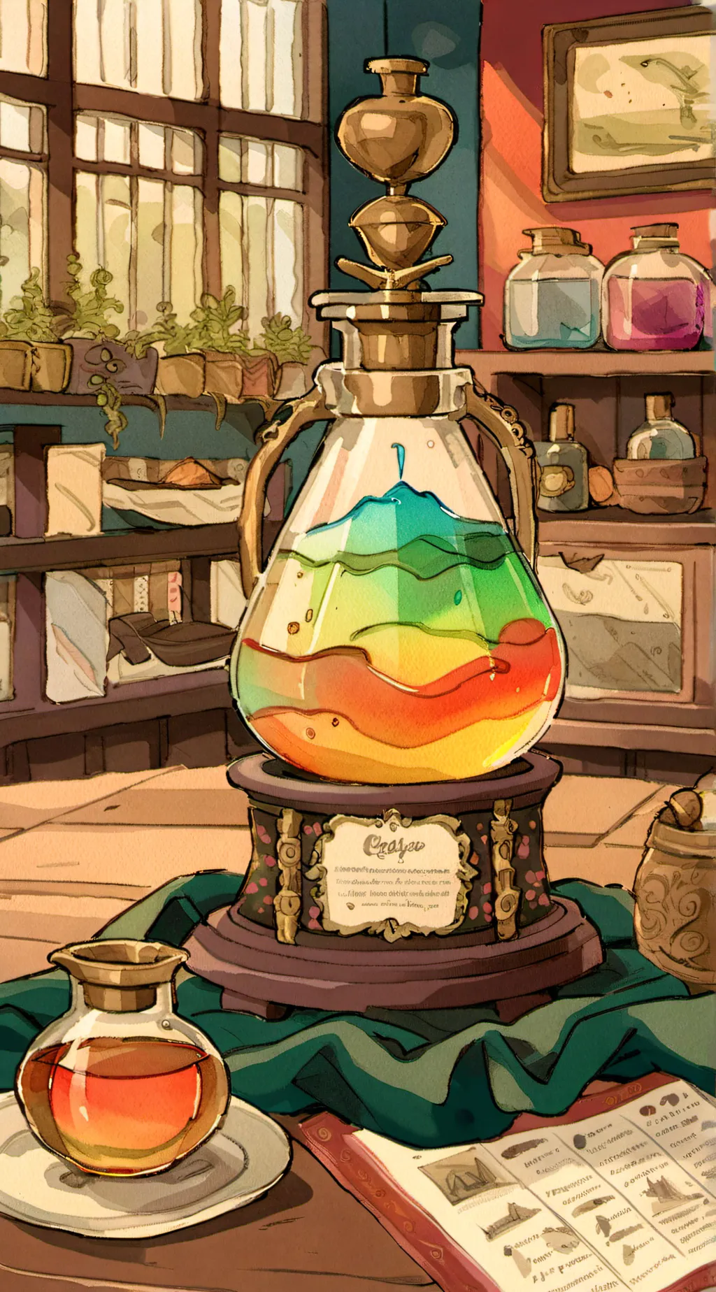 ai character: gay potion background