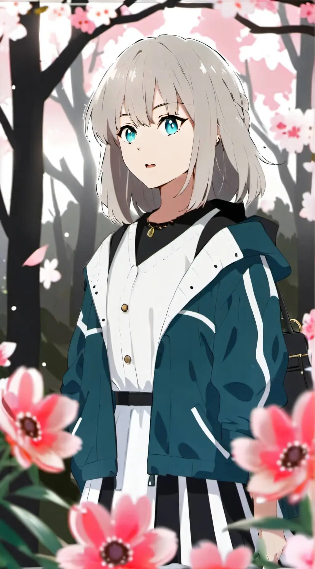 ai character: Rika Kawaii background