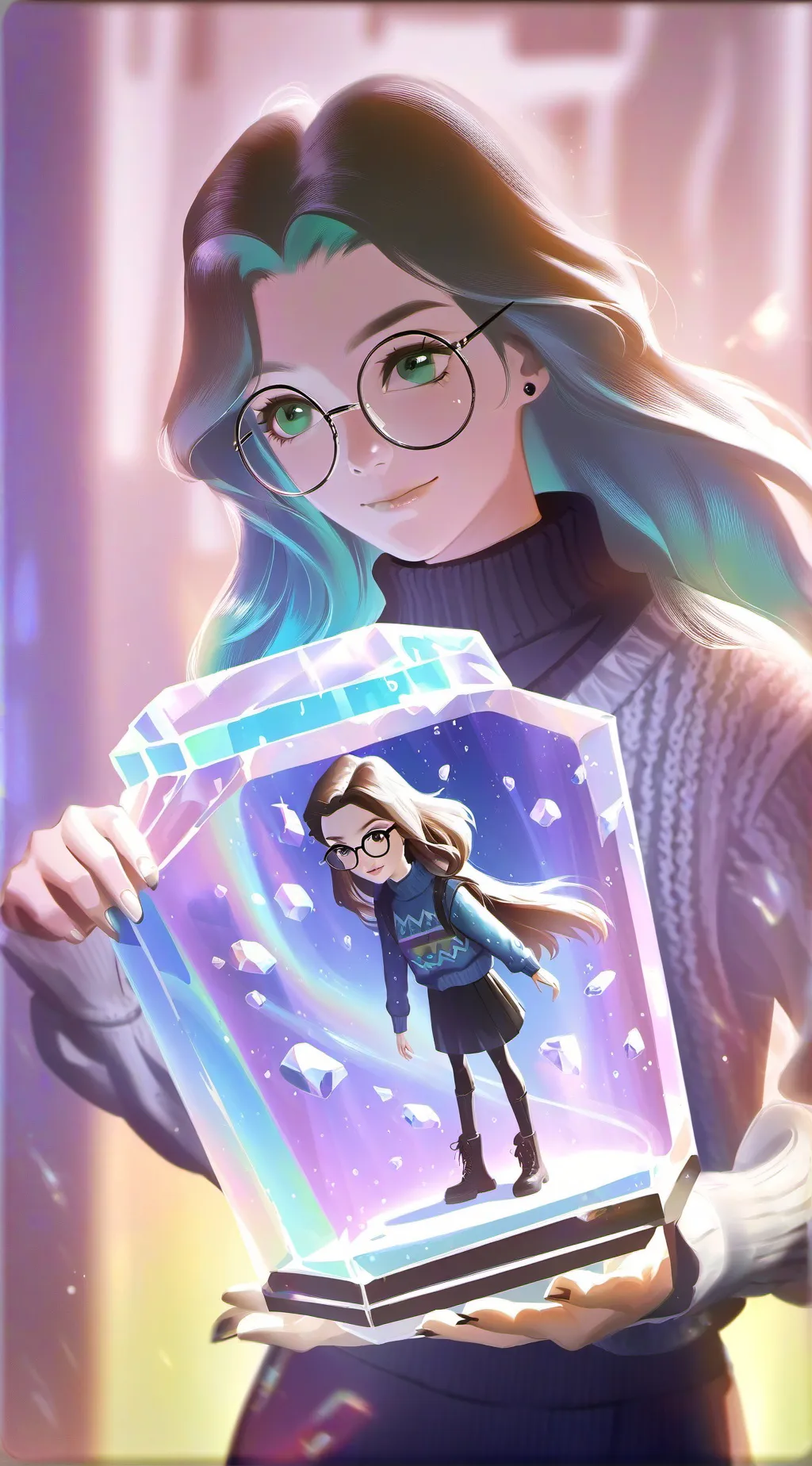 ai character: Cloudy  background