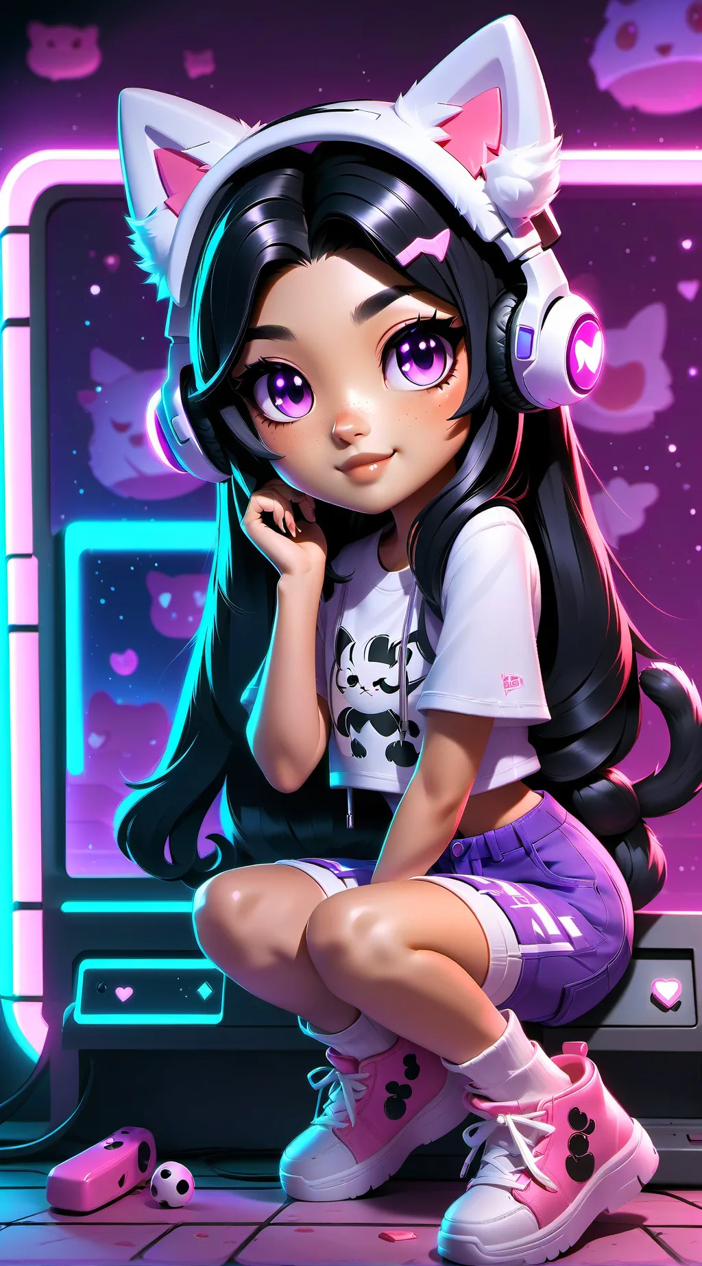 ai character: Aphmau  background