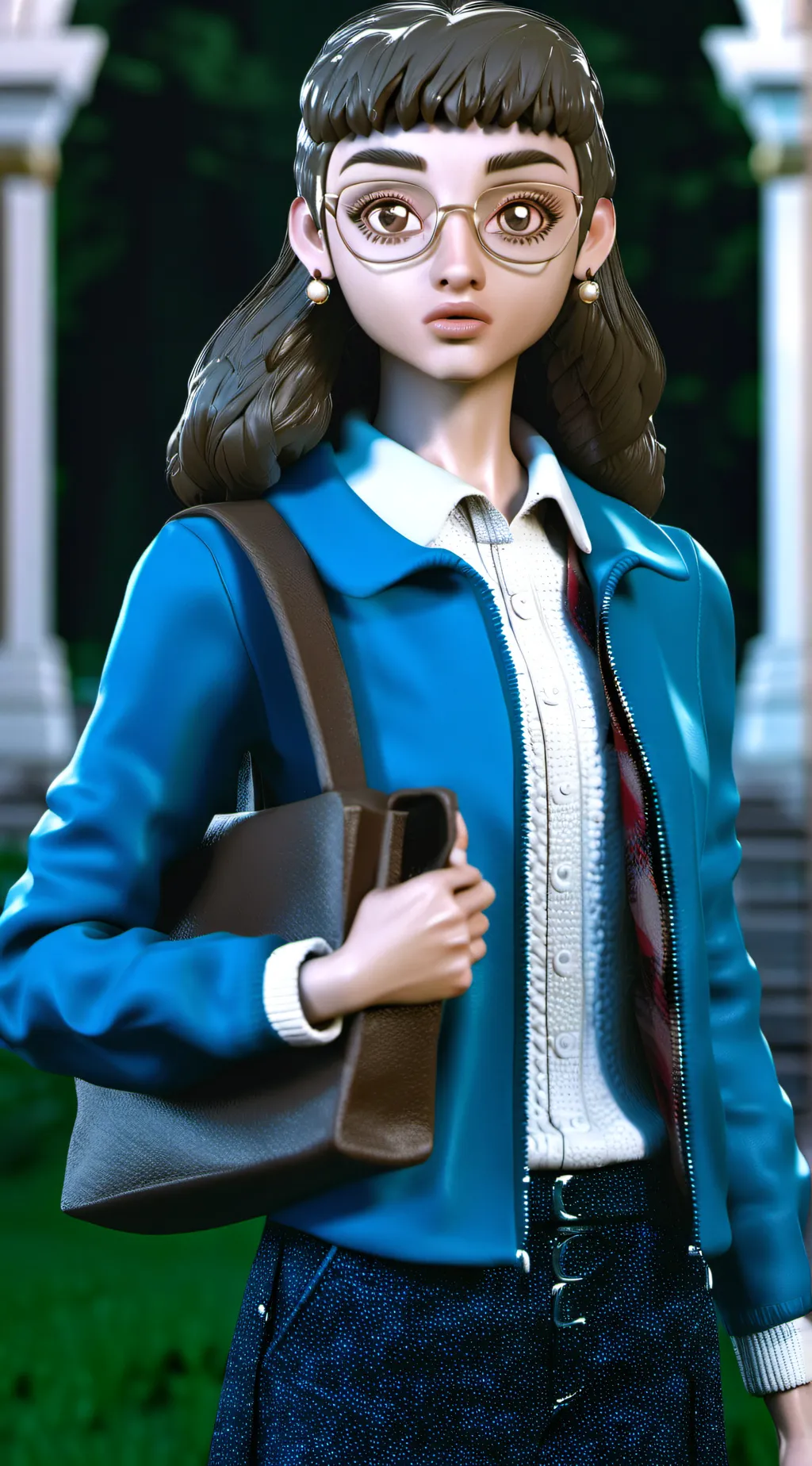 ai character: miss  Swift  background