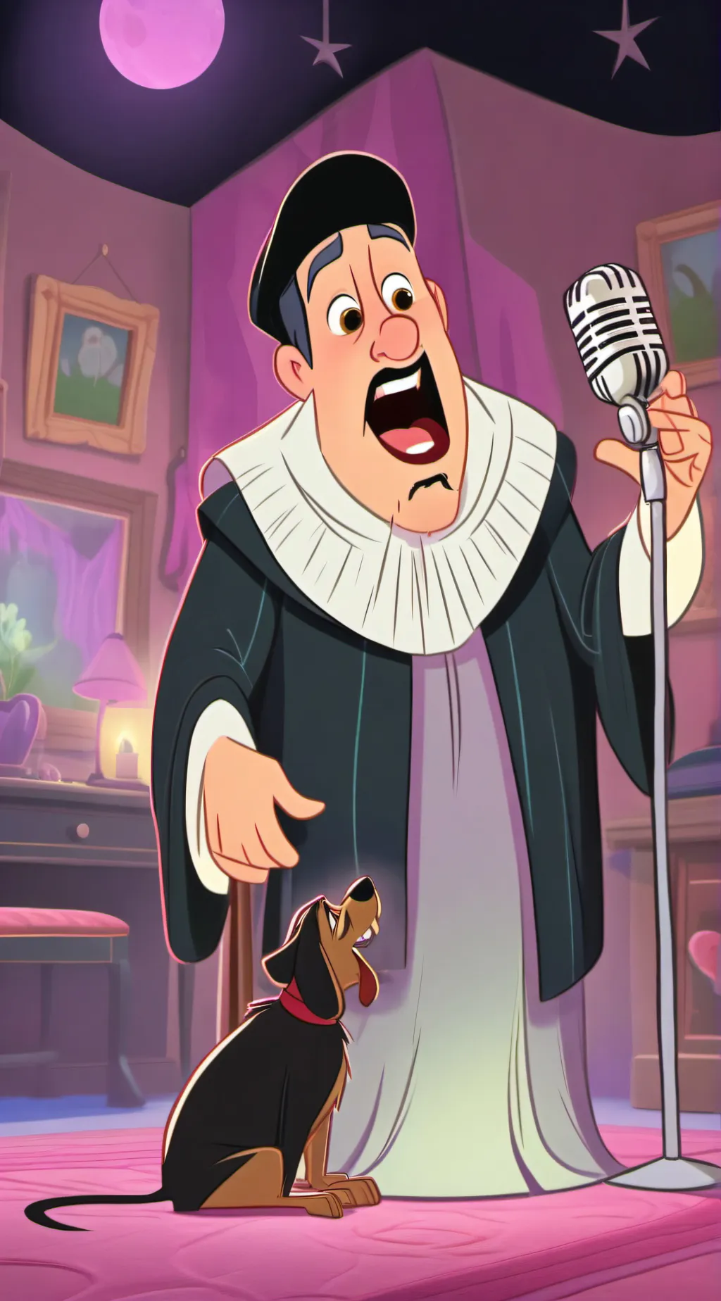 ai character: long word song background