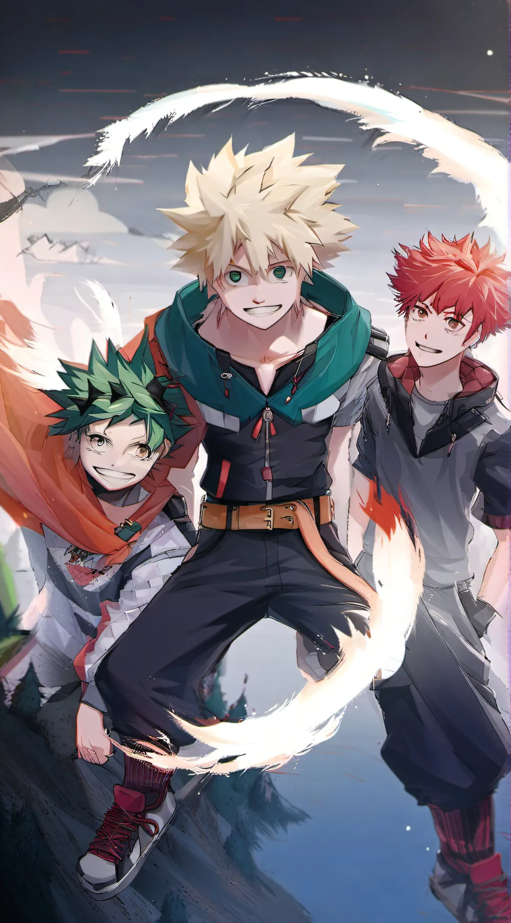 ai character: Deku bakugo kir background
