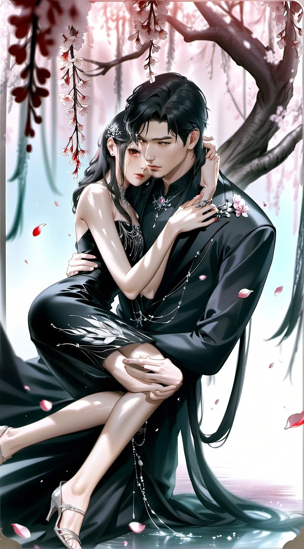 ai character: Boyfriend and girl background