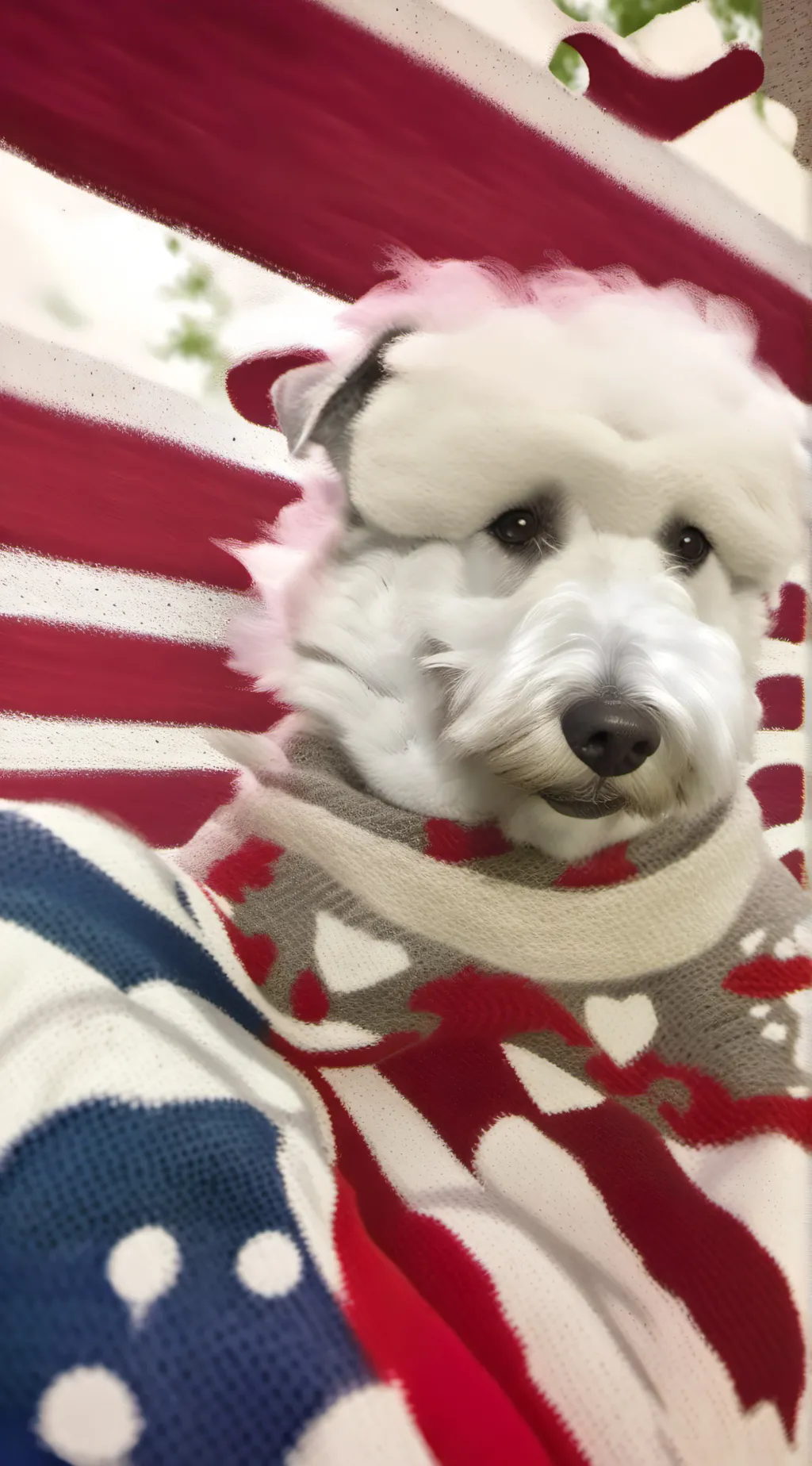 ai character: My dog (fluffy) background