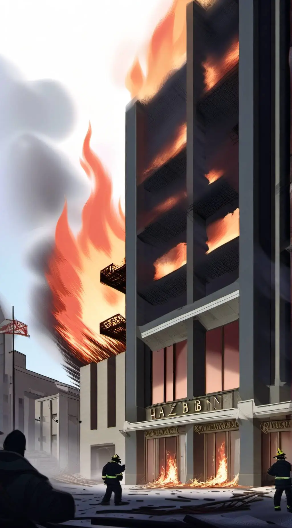 ai character: HH fire background