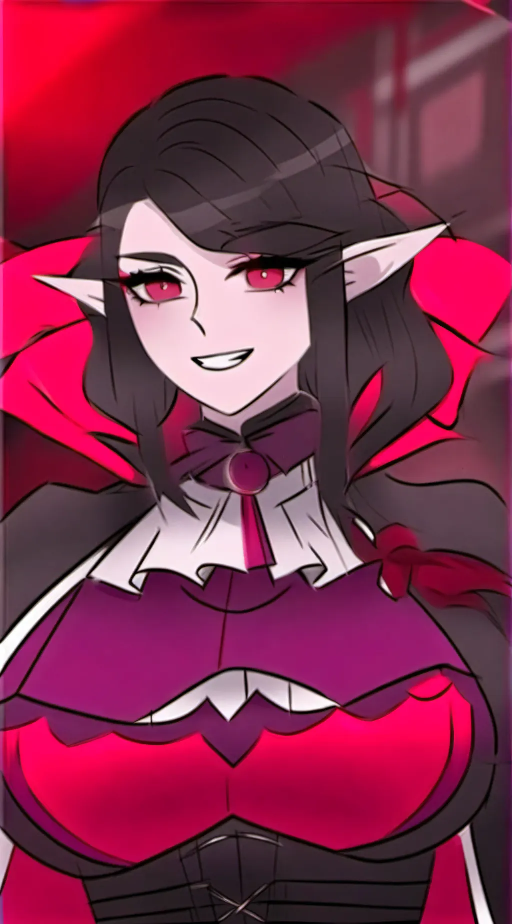 ai character: thick vampire girl background