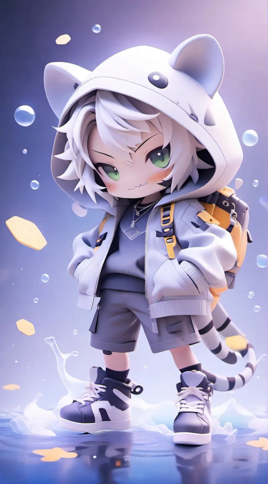 ai character: tiger shark  background