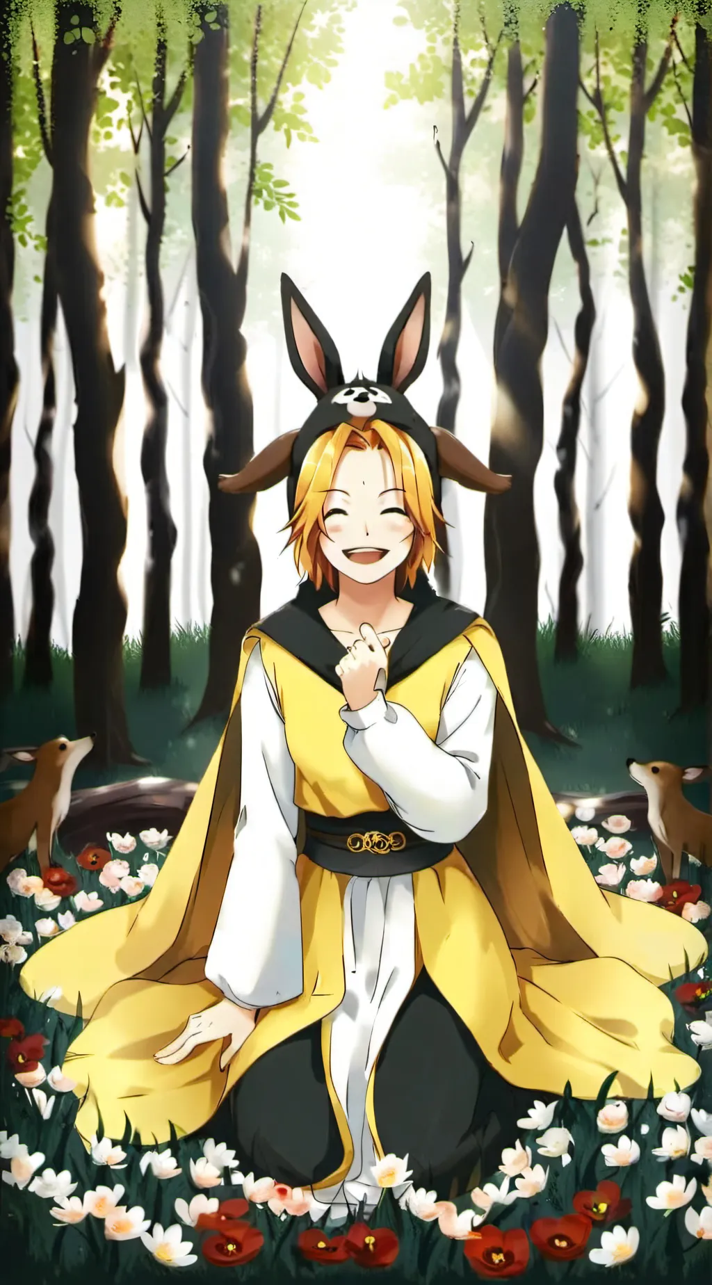 ai character: Denki Kaminari background