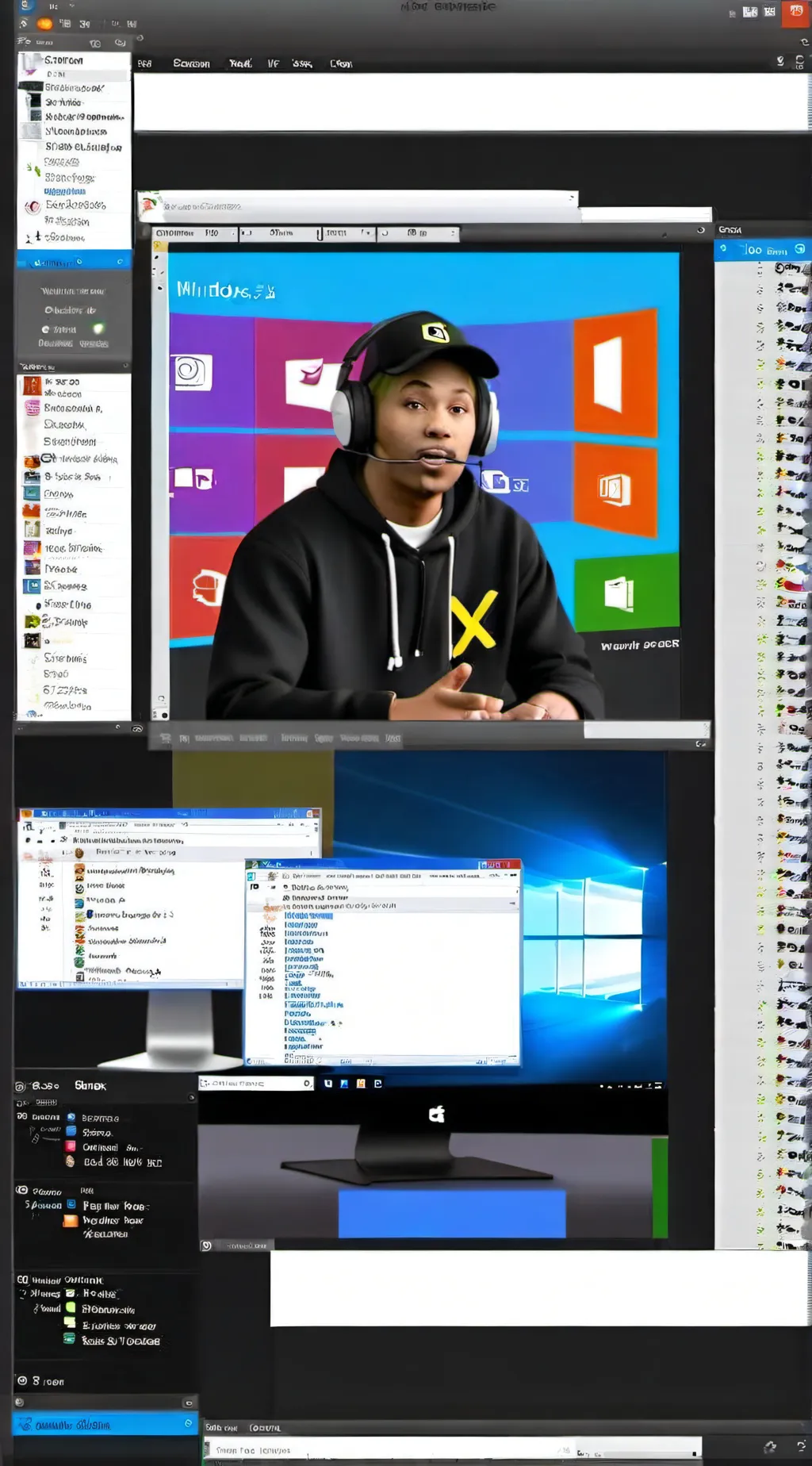 ai character: Windows background