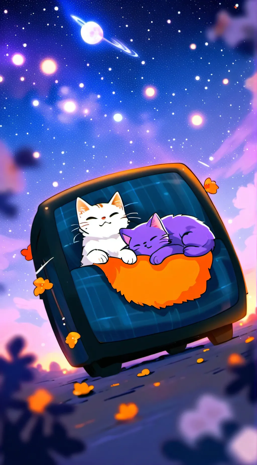 ai character: Smiling critters background