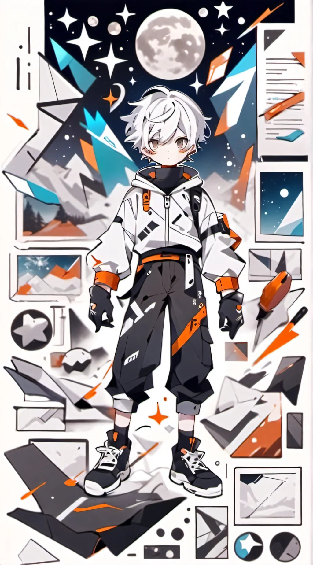 ai character: electric boi background