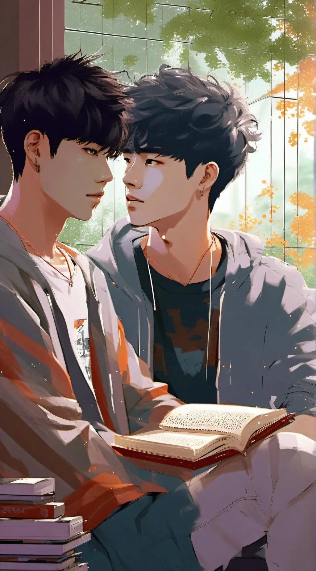 ai character: Korean boy x you background