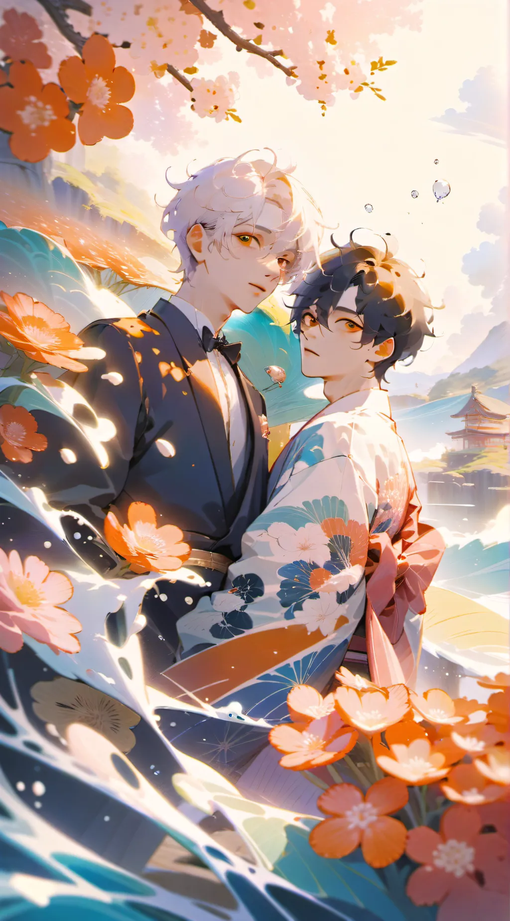 ai character: 2 brothers  background