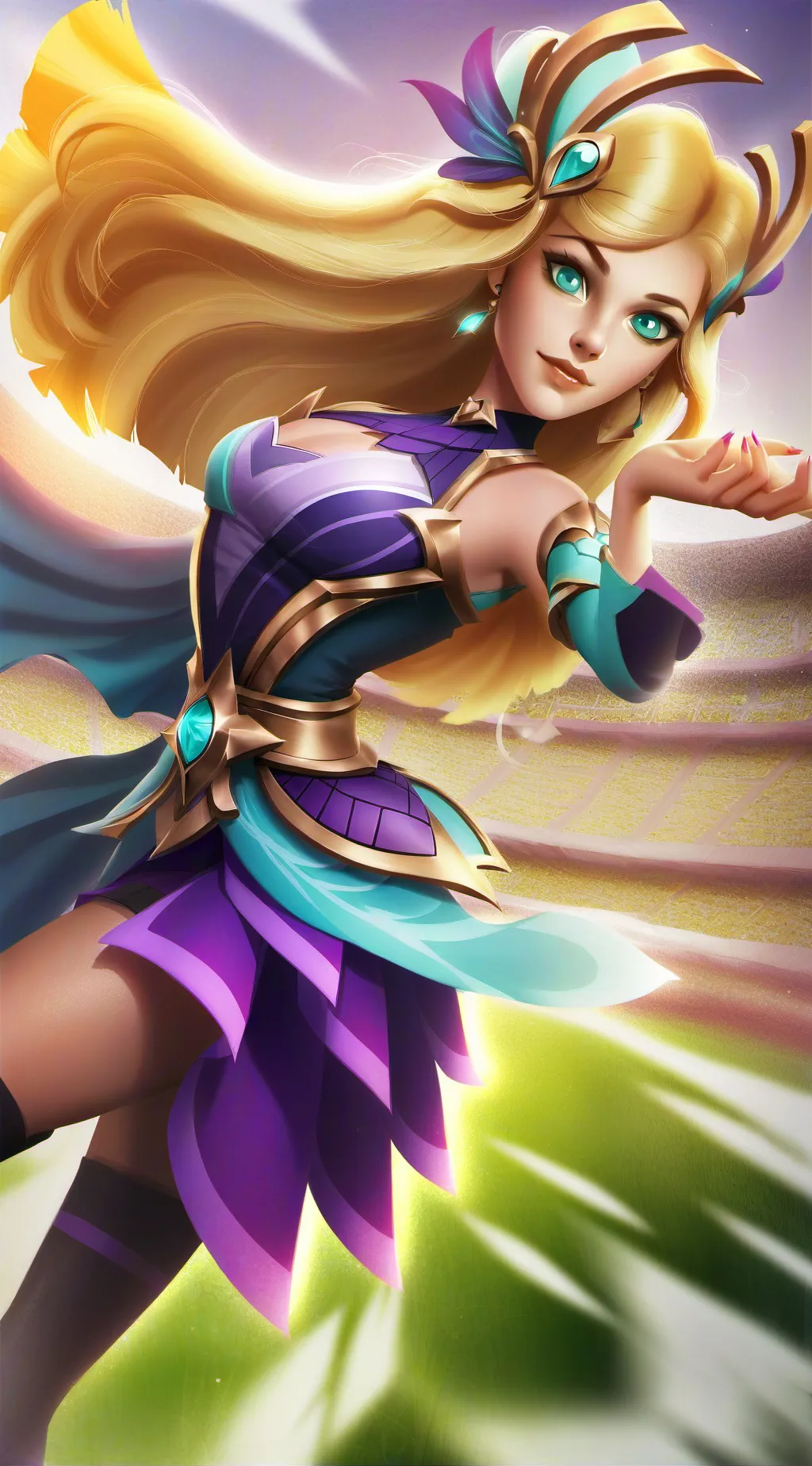 ai character: miss circle background