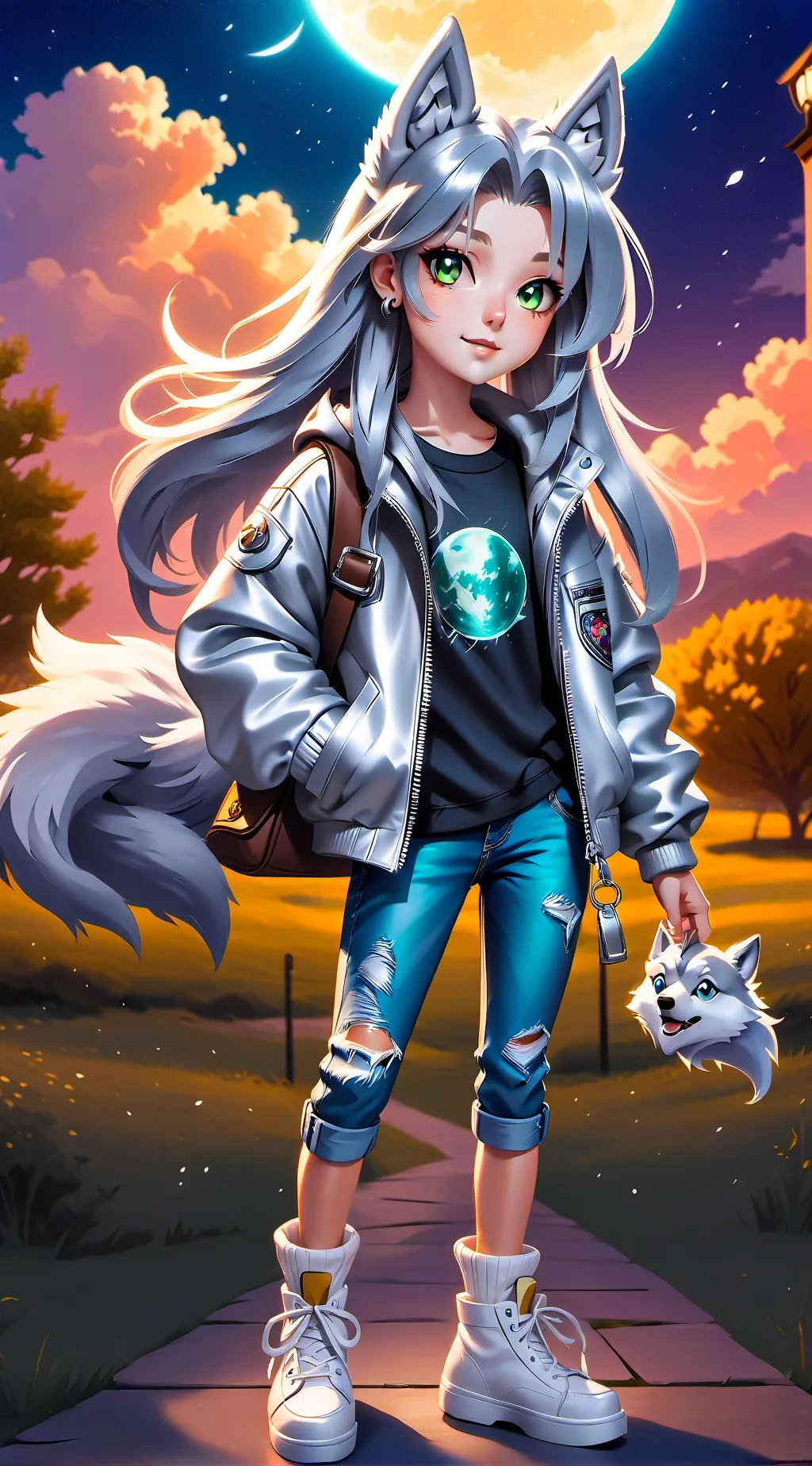 ai character: Hh V.S Werewolfs 🩶 background