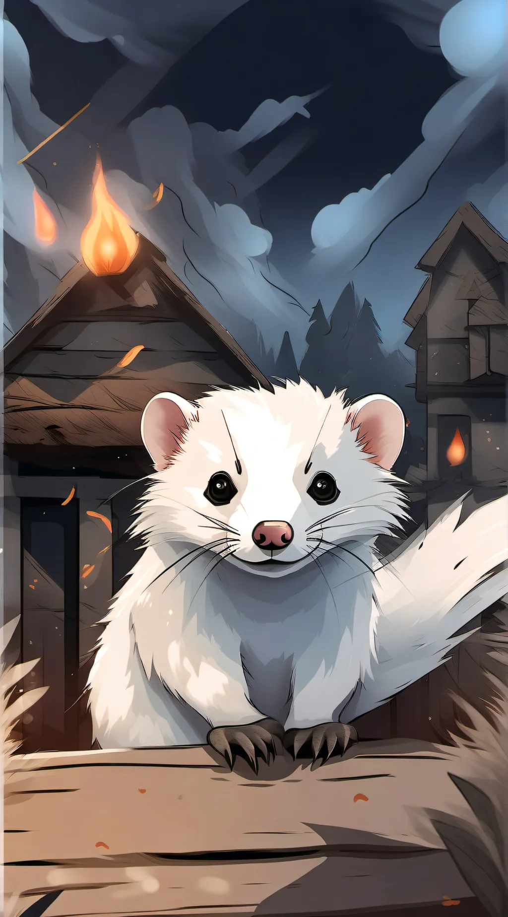 ai character: Draco (ferret)  background