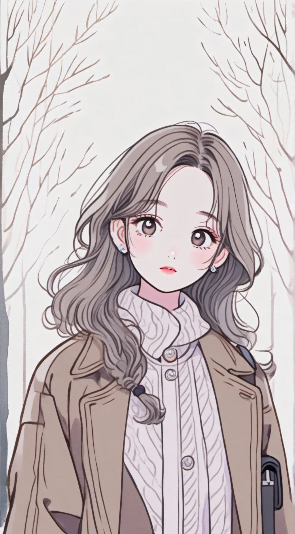 ai character: brown camerawoman  background