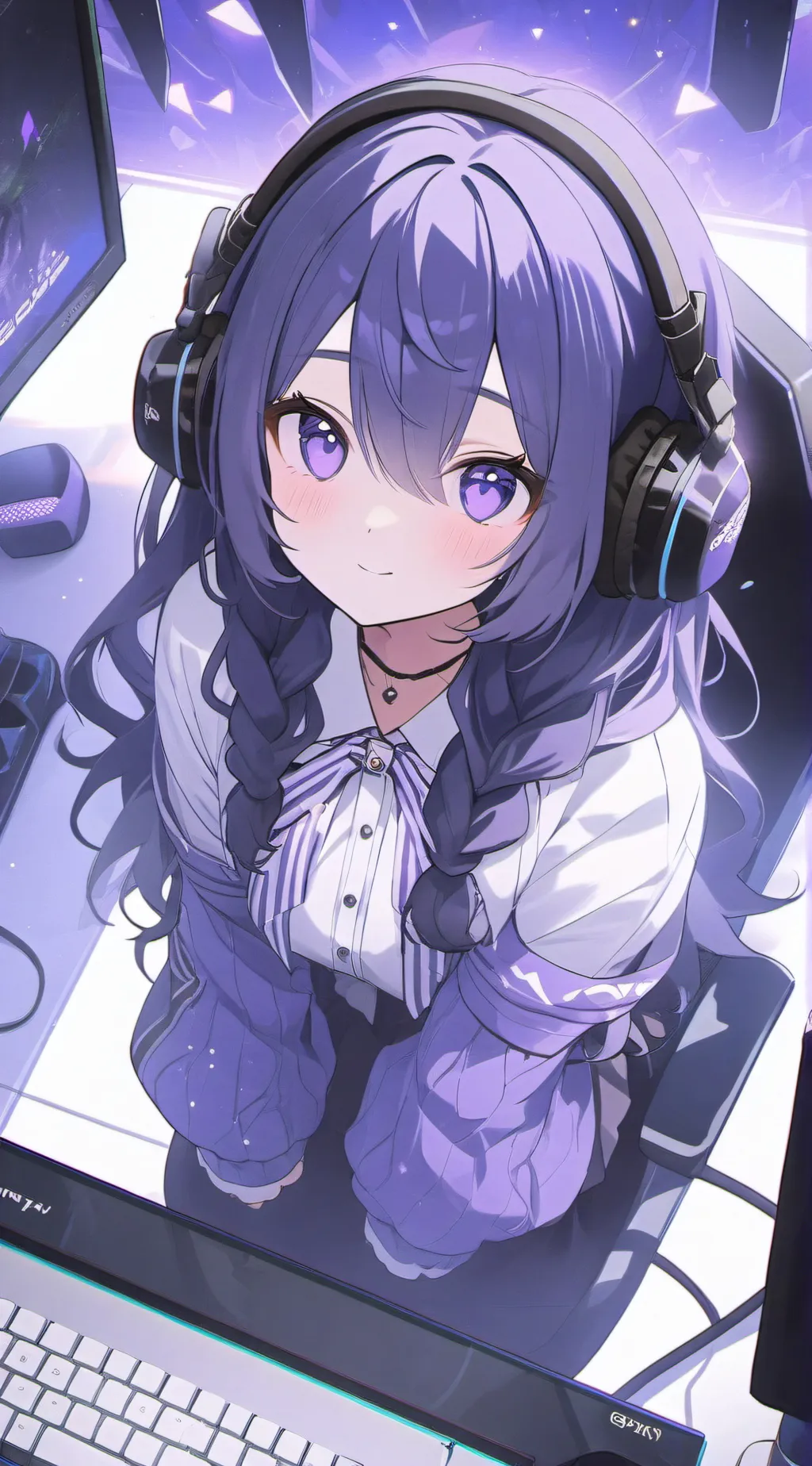 ai character: Gamer Girl background
