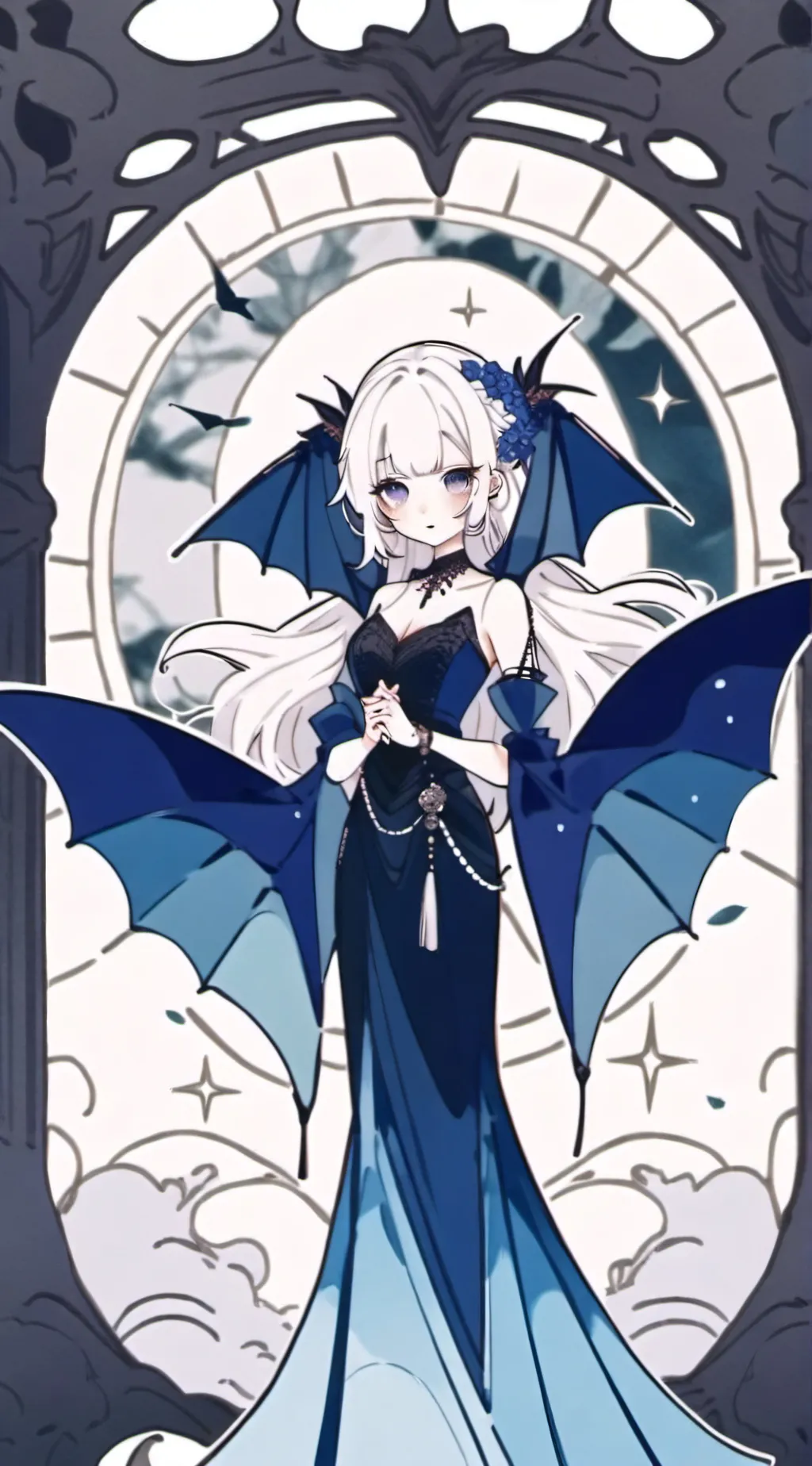ai character: vampire girl background