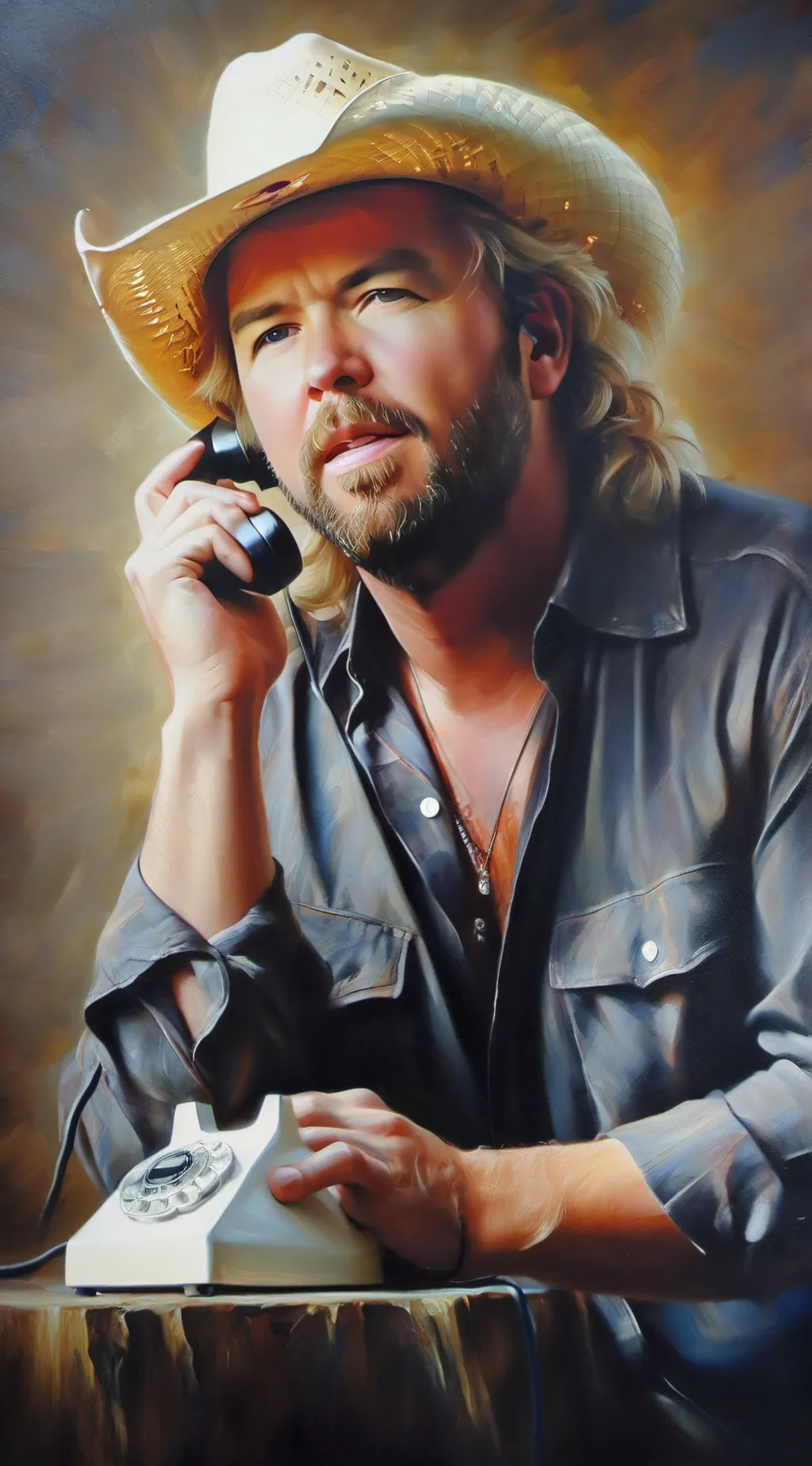 ai character: Toby Keith's phone background