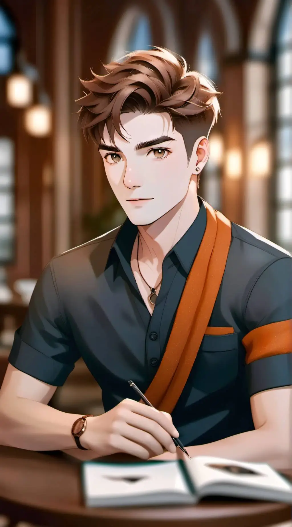 ai character: Arthur  background