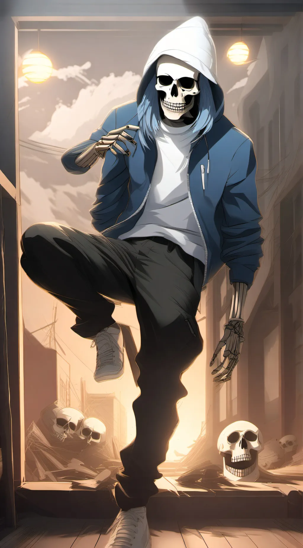 ai character: Sans meme background